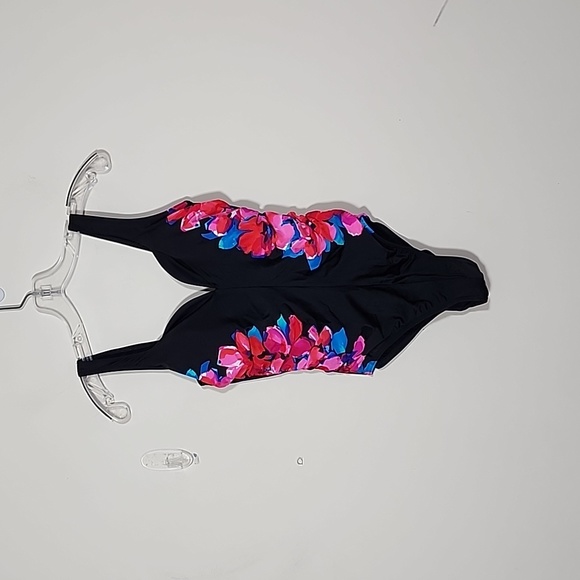 Miraclesuit Floral Side Effects One Piece Swimsuit Size 8 - Picture 1 of 8